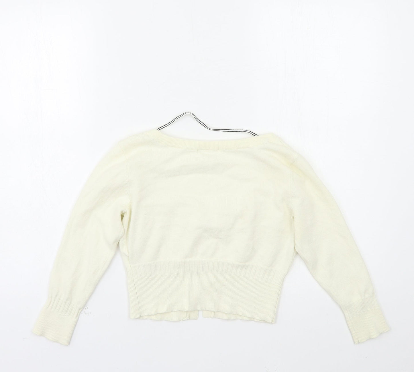 H&M Womens Beige  Knit Cardigan Jumper Size XS