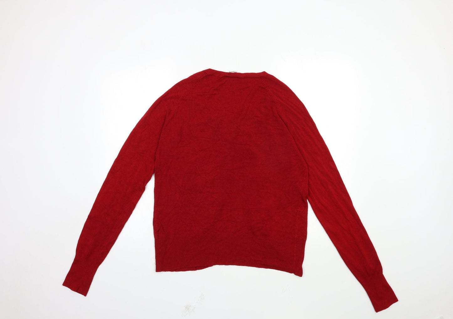 New Look Womens Red  Knit Cardigan Jumper Size 16