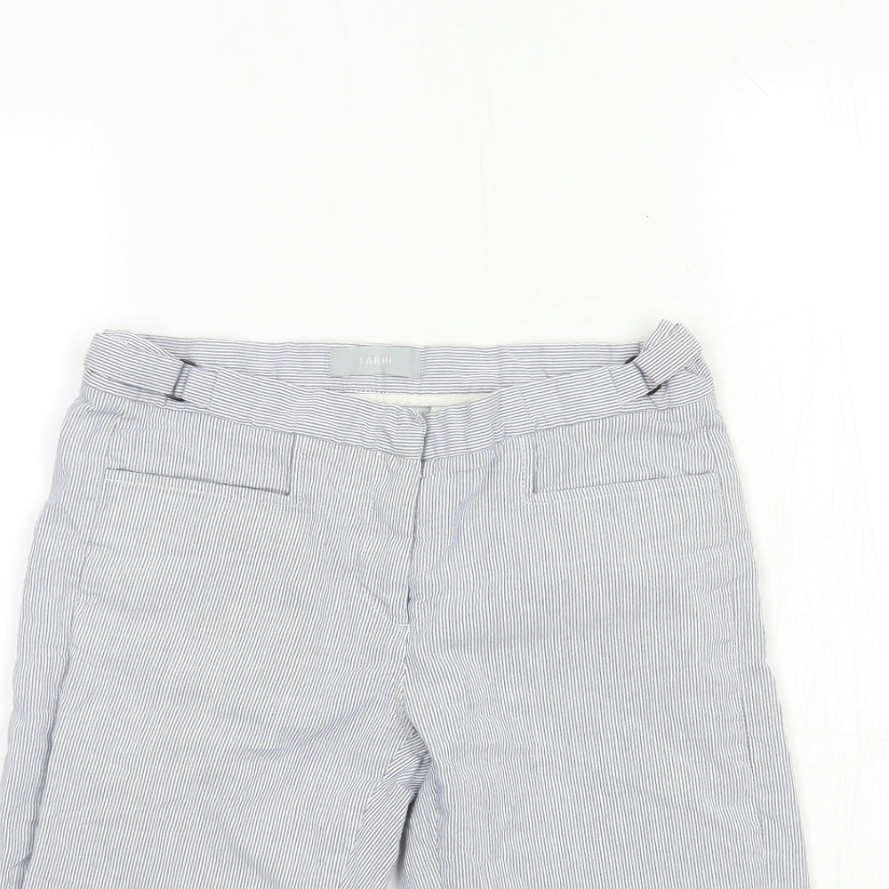 FARH Womens Blue Striped  Cropped Trousers Size 28 in