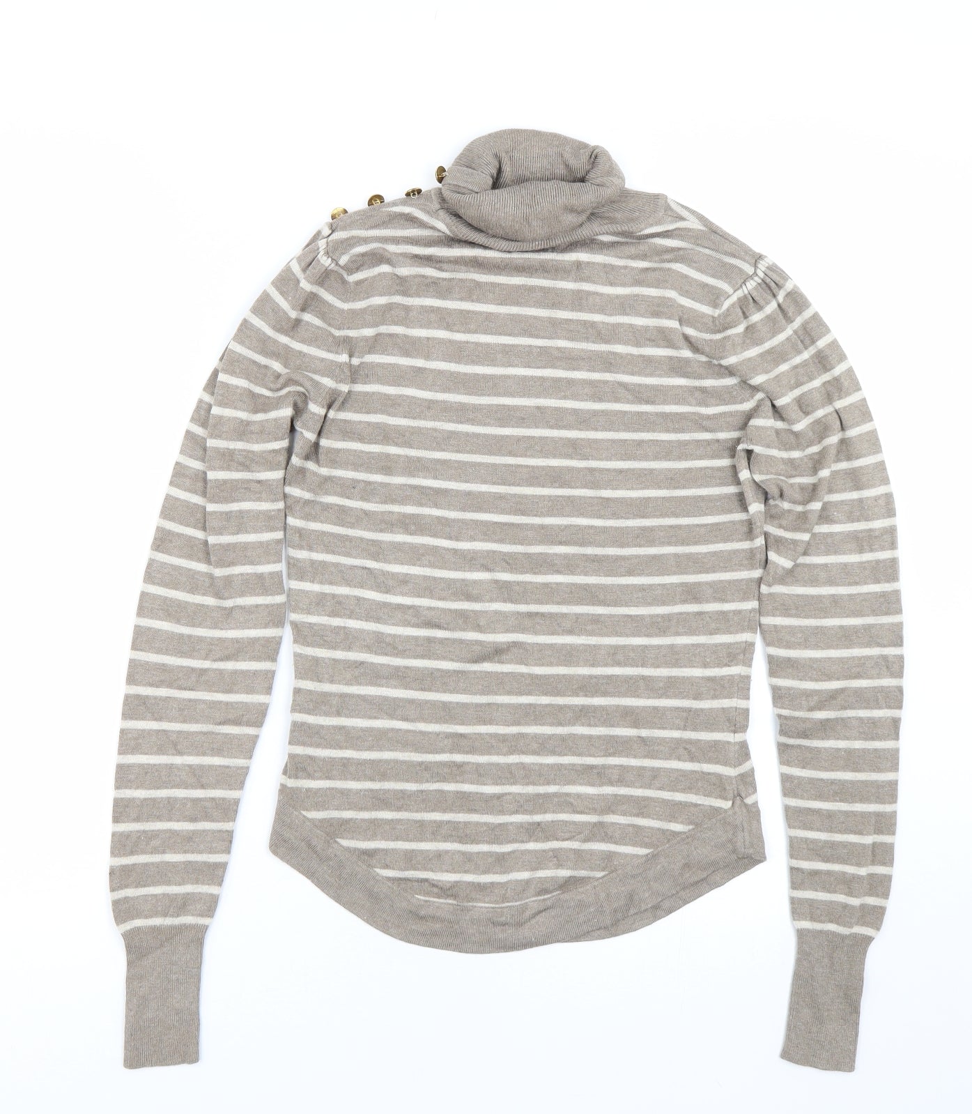Warehouse Womens Brown Striped  Pullover Jumper Size 8