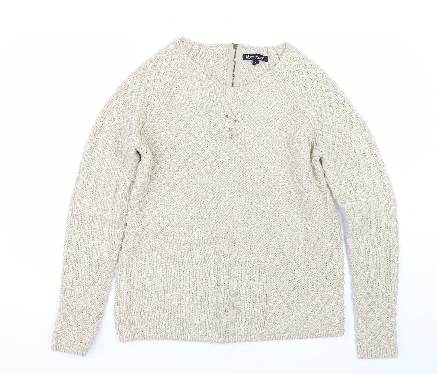 Ellen Reyes Womens Beige   Pullover Jumper Size M