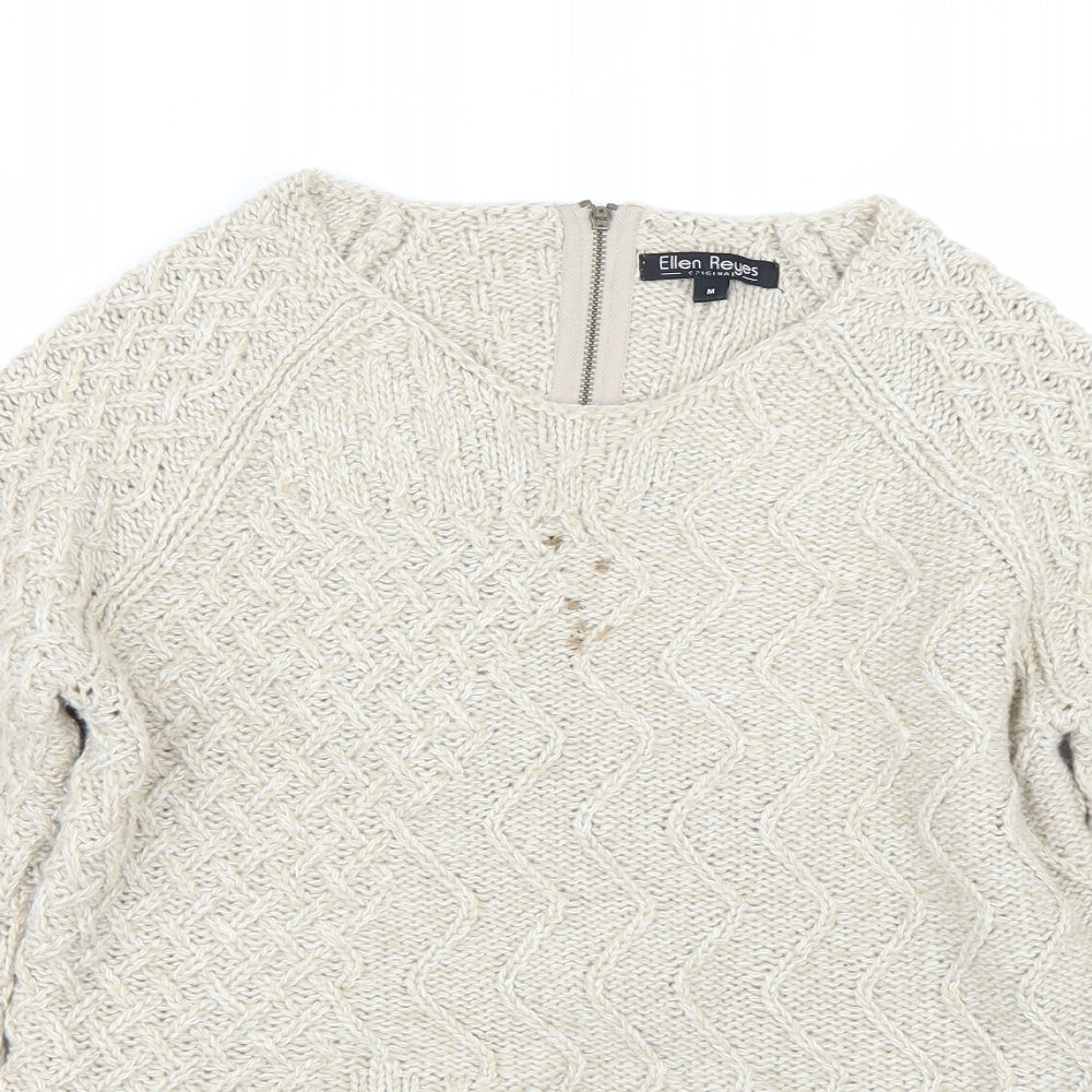 Ellen Reyes Womens Beige   Pullover Jumper Size M