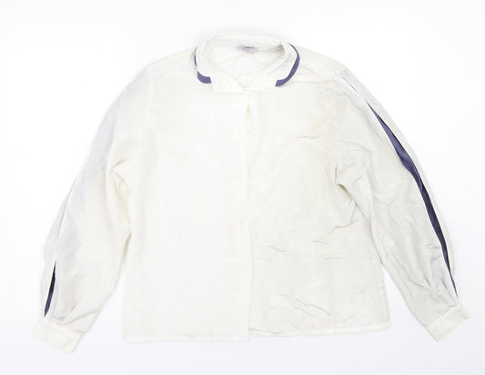 Kollecibles Womens White   Basic Button-Up Size 14