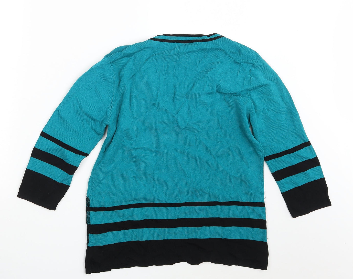 Casamia Womens Blue Striped  Pullover Jumper Size M