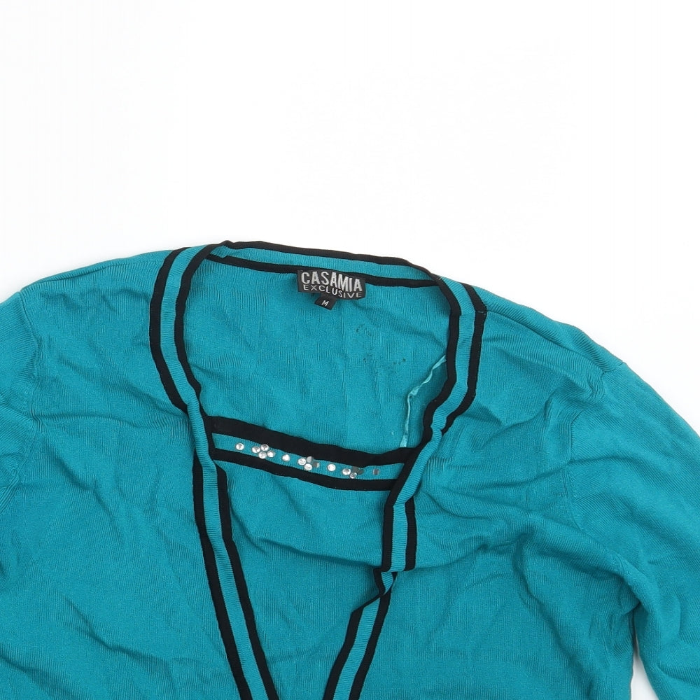 Casamia Womens Blue Striped  Pullover Jumper Size M
