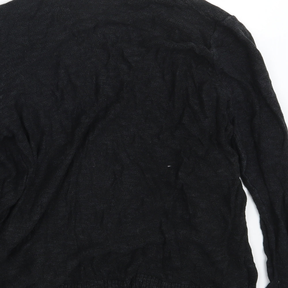 Gap Womens Black  Rayon Wrap Jumper Size M