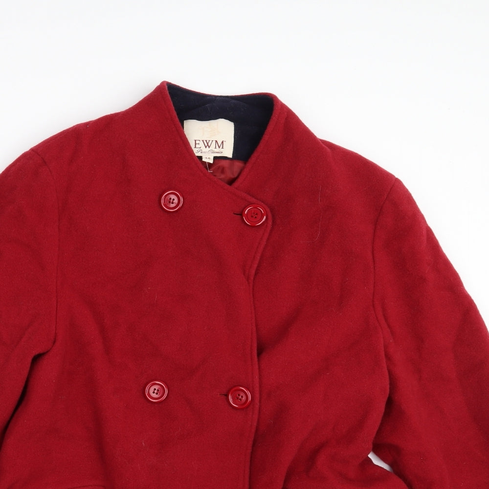 EWM Womens Red   Overcoat Coat Size 16