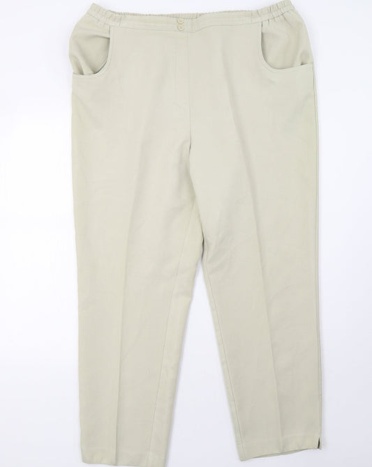 Marks and Spencer Womens Beige   Trousers  Size 20 L31 in