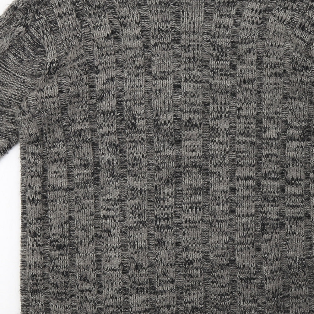 happit Womens Grey  Knit Cardigan Jumper Size L