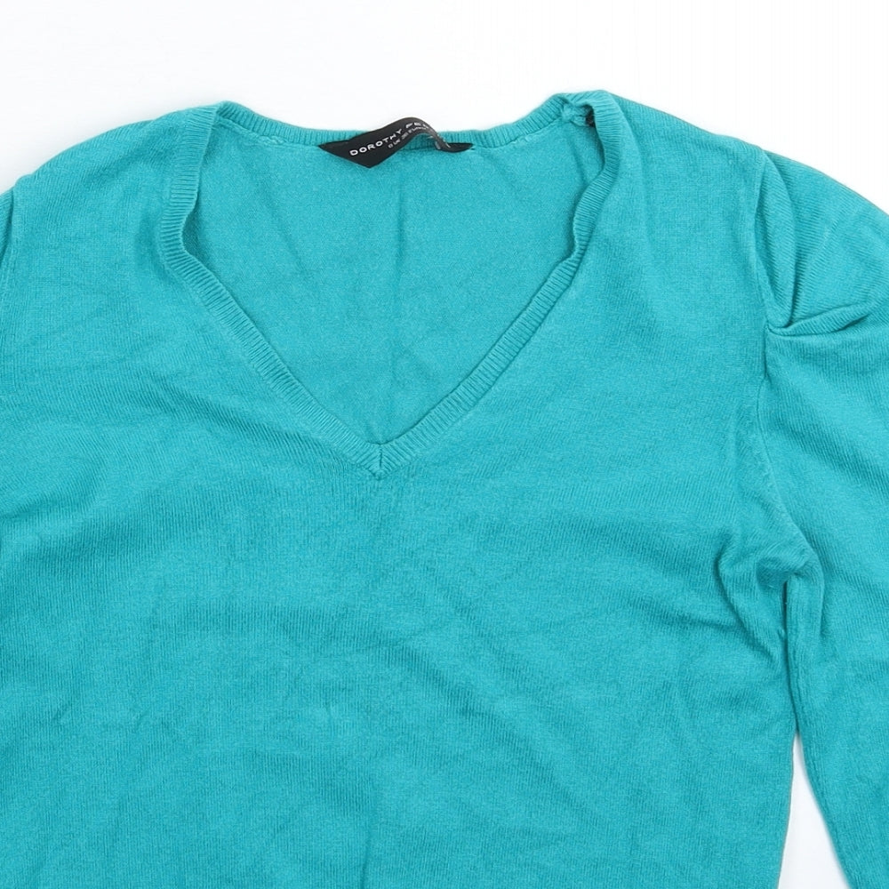 Dorothy Perkins Womens Green  Knit Pullover Jumper Size 8