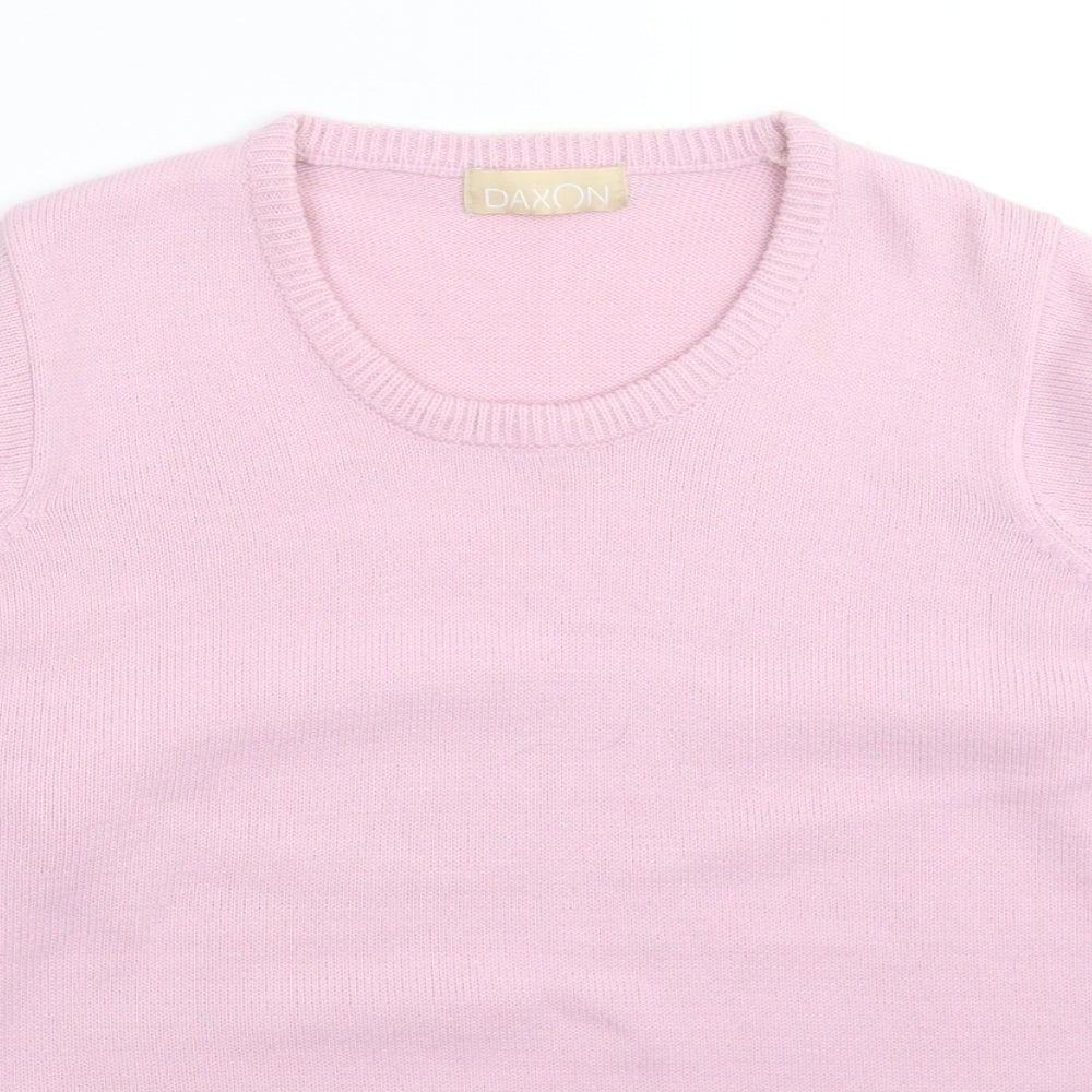 Daxon Womens Pink  Knit Pullover Jumper Size 18