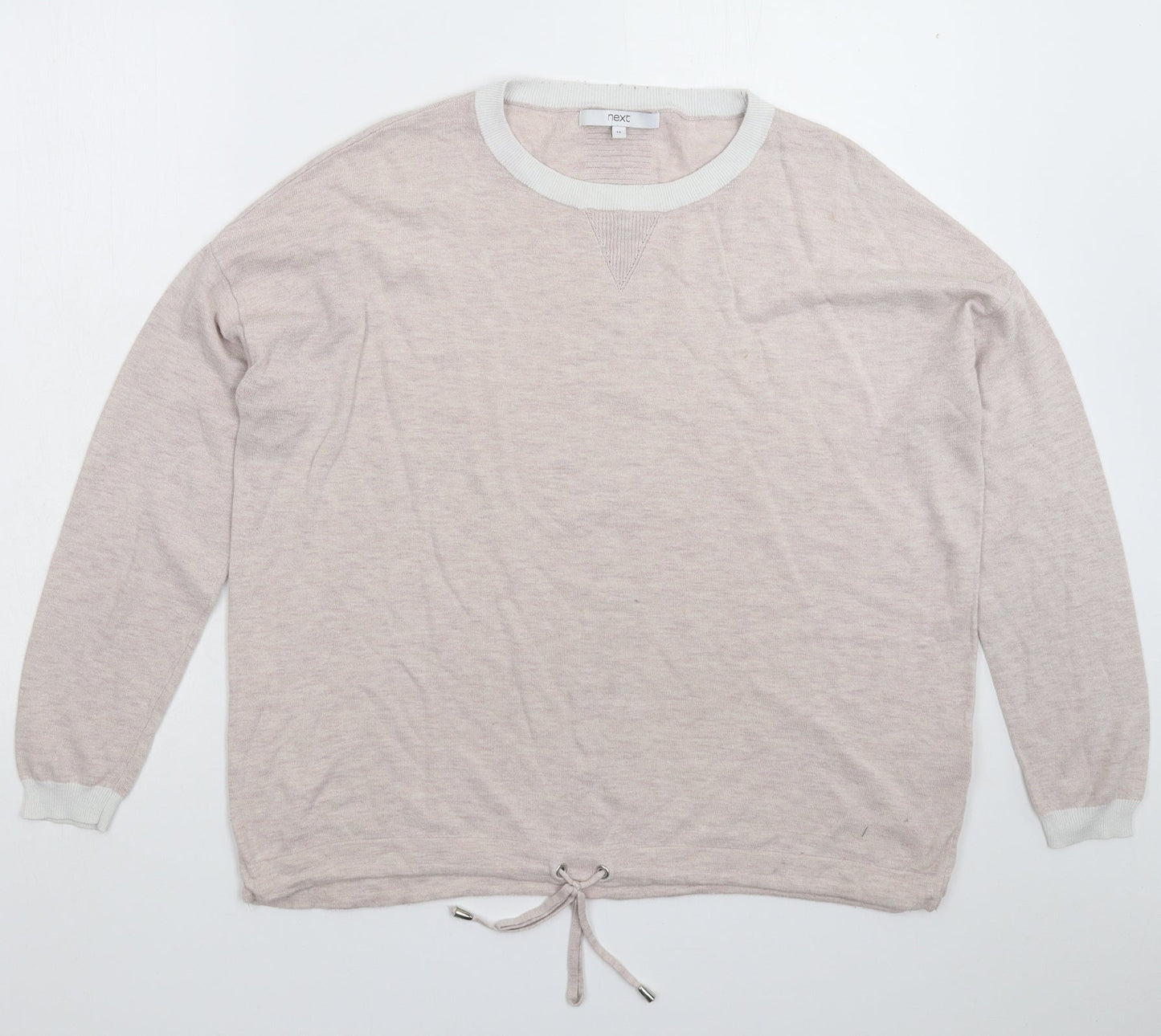 NEXT Womens Grey  Knit Pullover Jumper Size 14  - Oversized