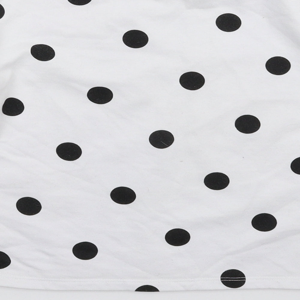 Primark Girls White Polka Dot  Pullover Sweatshirt Size 10-11 Years