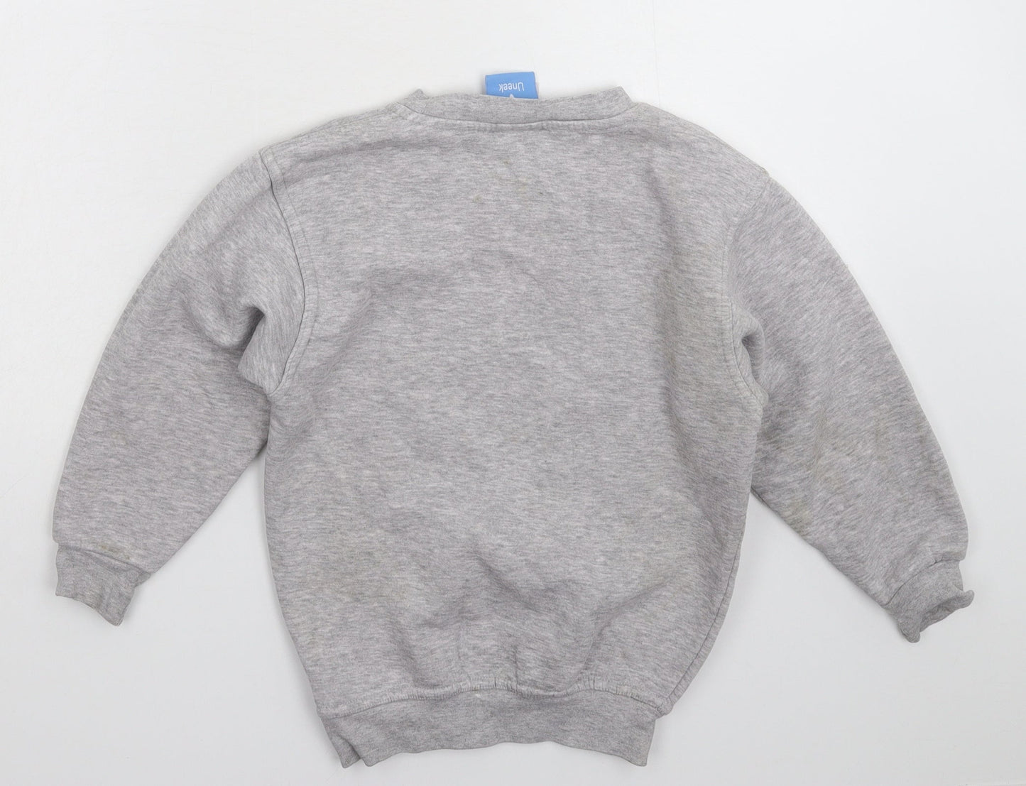 Uneek Boys Grey   Pullover Sweatshirt Size 7-8 Years