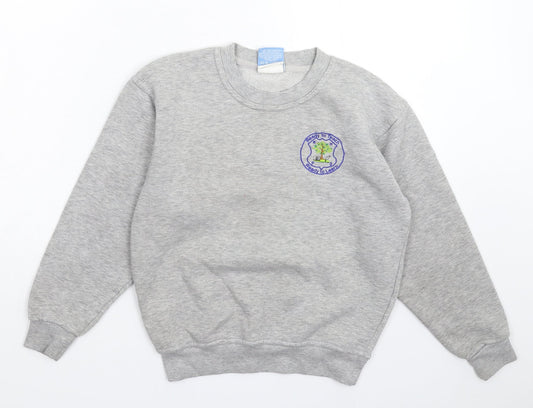 Uneek Boys Grey   Pullover Sweatshirt Size 9-10 Years