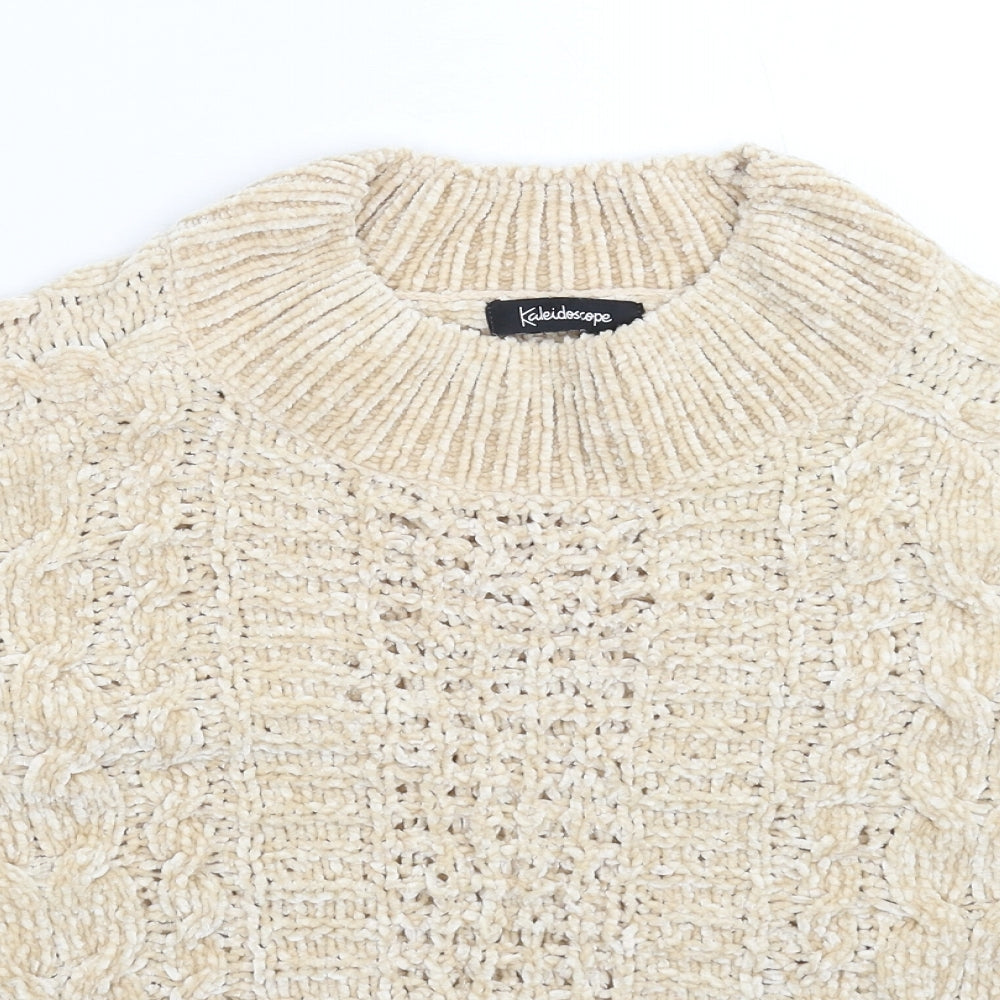Kaleidoscope Womens Beige  Knit Pullover Jumper Size 18