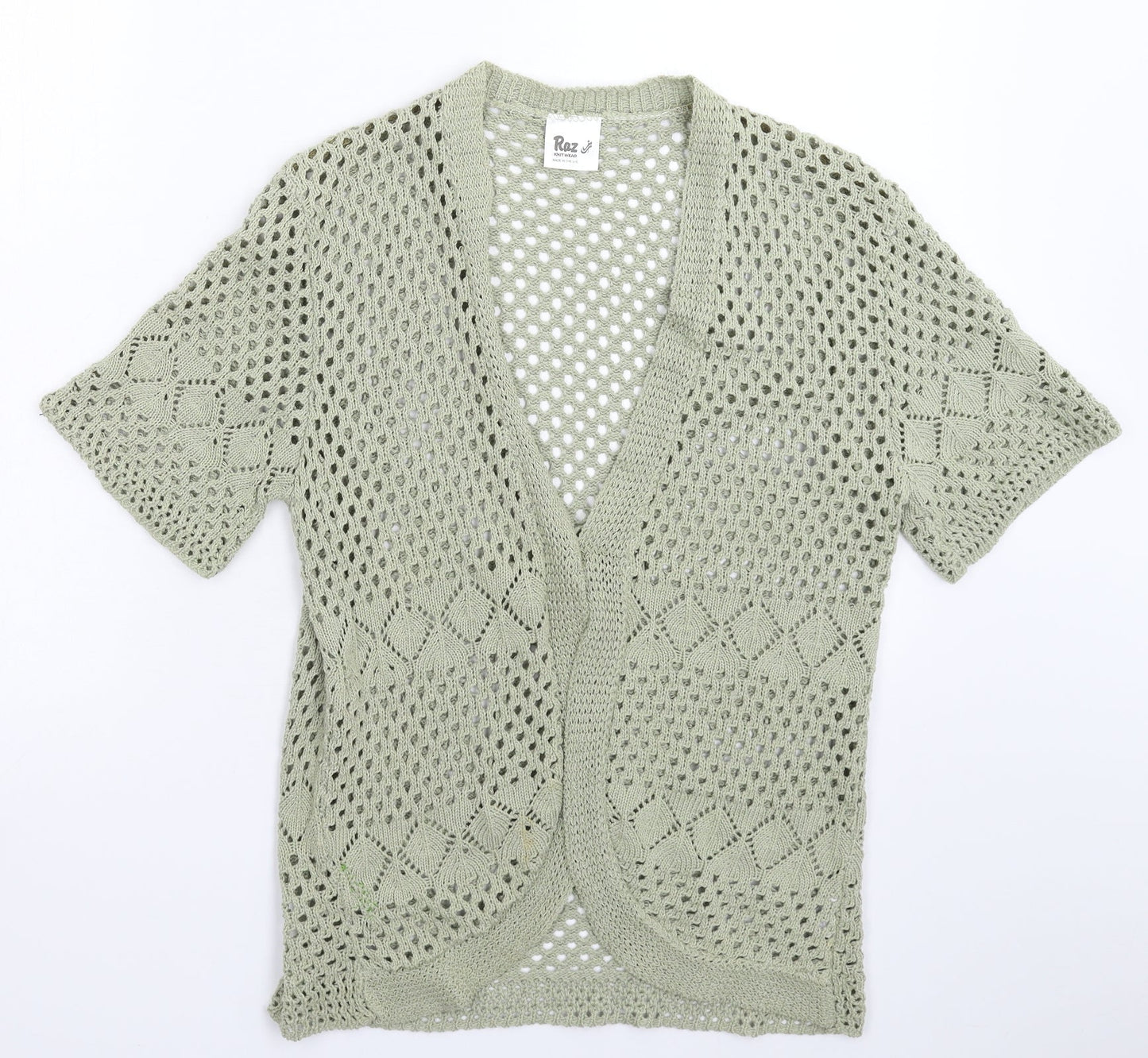 Raz Womens Green  Knit Cardigan Jumper Size S
