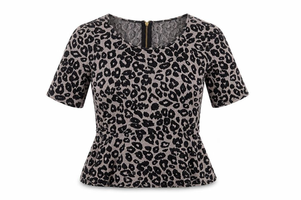 NEXT Womens Black Animal Print Knit Pullover Jumper Size 10