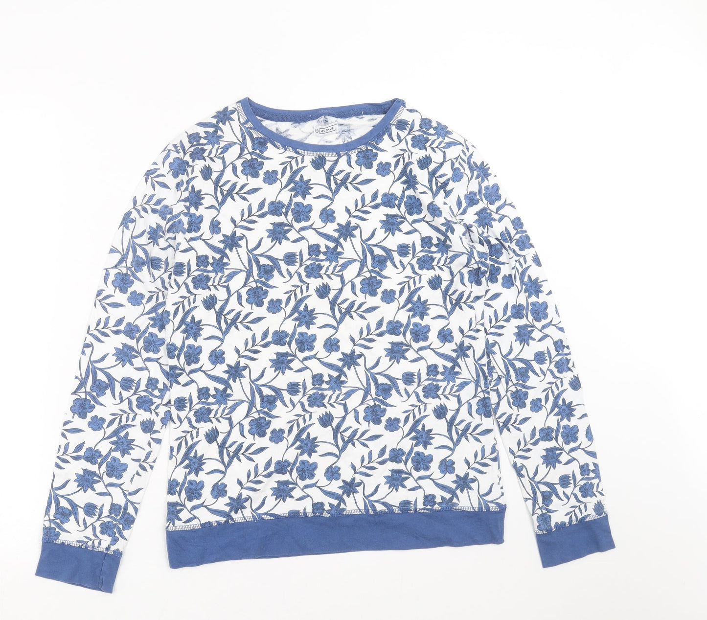 Avenue Womens Blue Floral  Top Pyjama Top Size 8