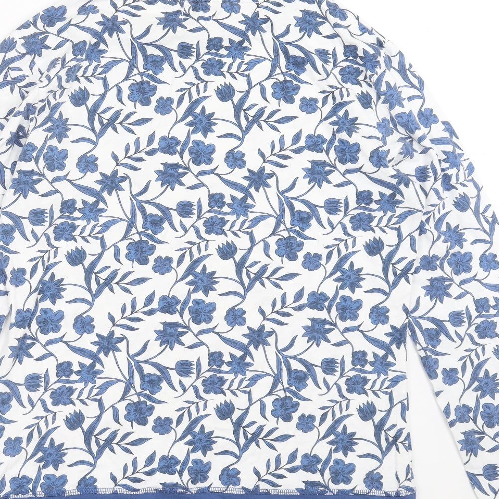 Avenue Womens Blue Floral  Top Pyjama Top Size 8