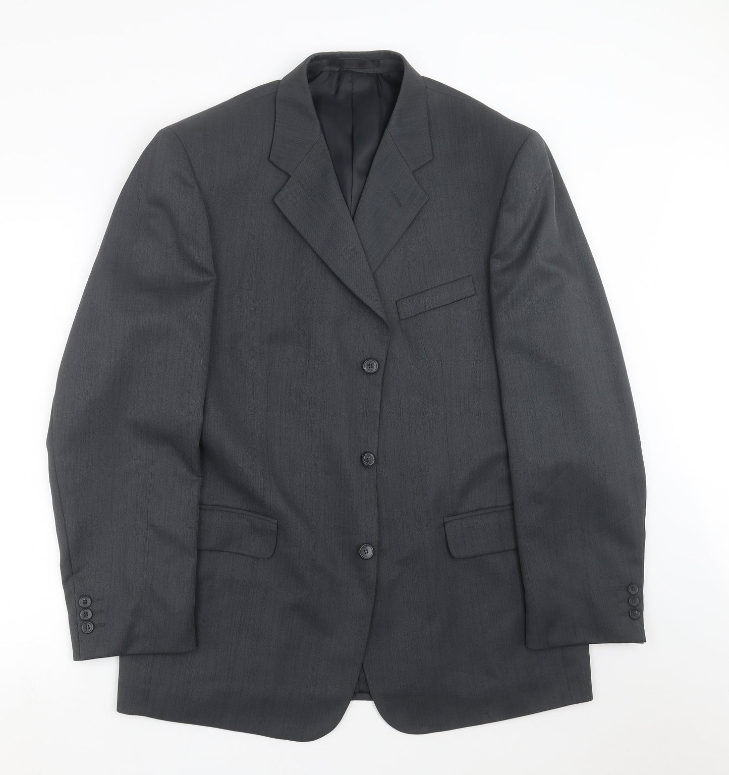 ZANTOS Mens Grey   Jacket Suit Jacket Size 42
