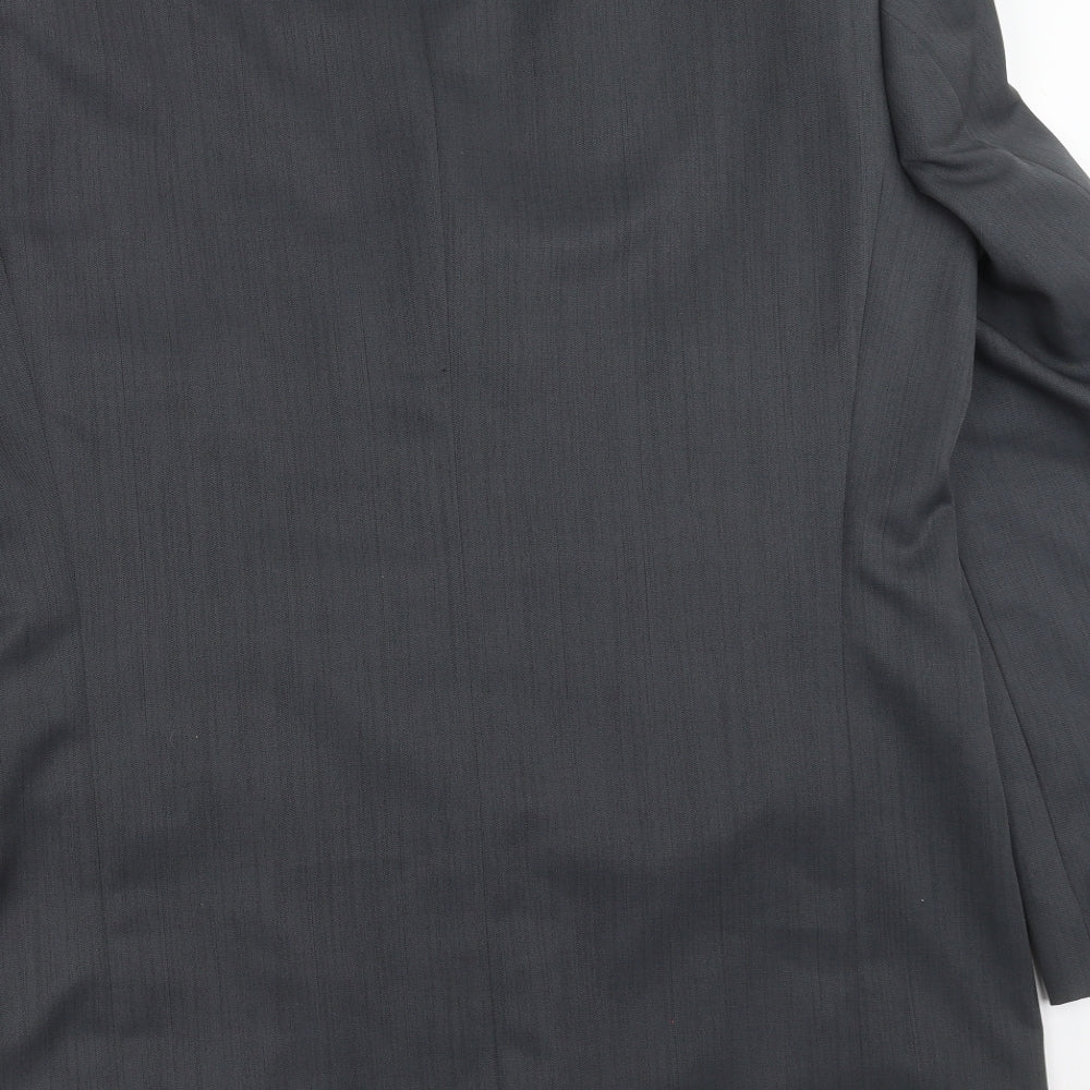 ZANTOS Mens Grey   Jacket Suit Jacket Size 42