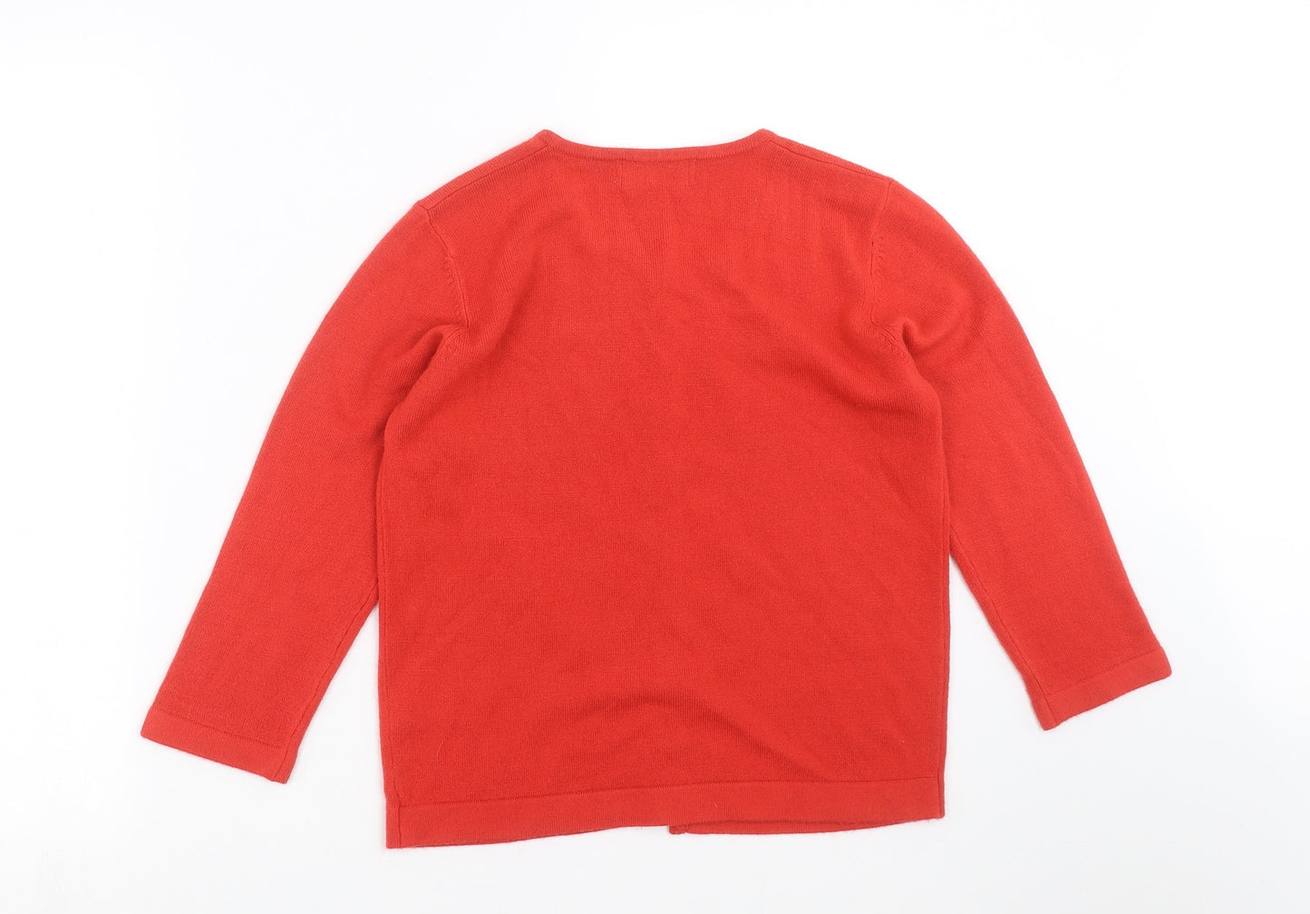 Flirt Womens Red  Knit Cardigan Jumper Size 12