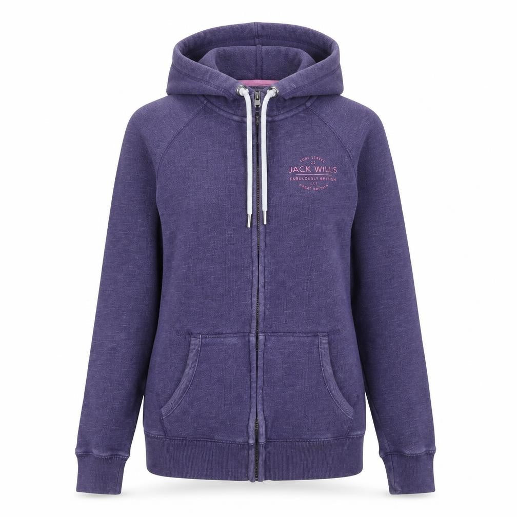 Womens UK 6 Regular Jack Wills Purple Full Zip