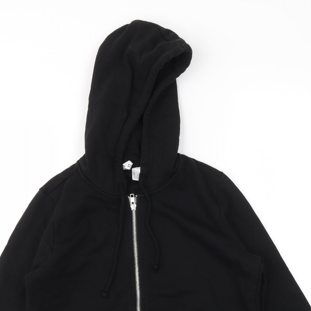 H&M Womens Black   Full Zip Jumper Size S