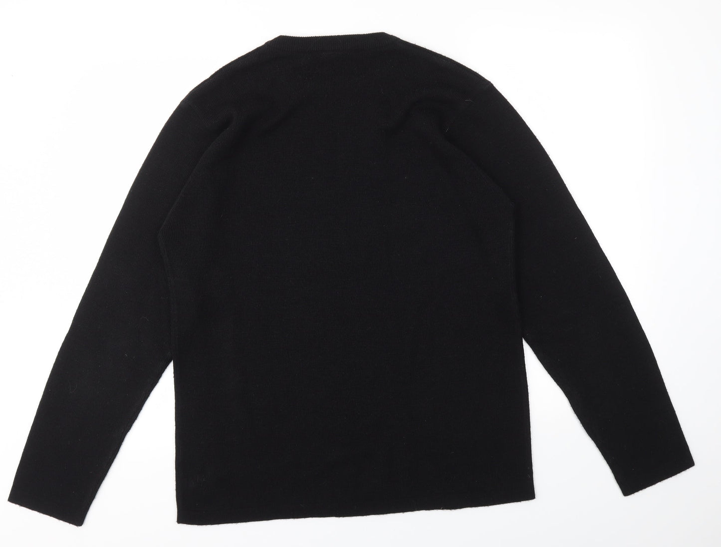 Easy Mens Black Houndstooth  Pullover Sweatshirt Size XL