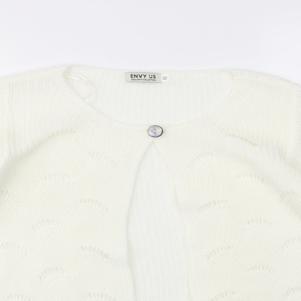 ENVY US Womens Ivory   Cardigan Jumper Size M