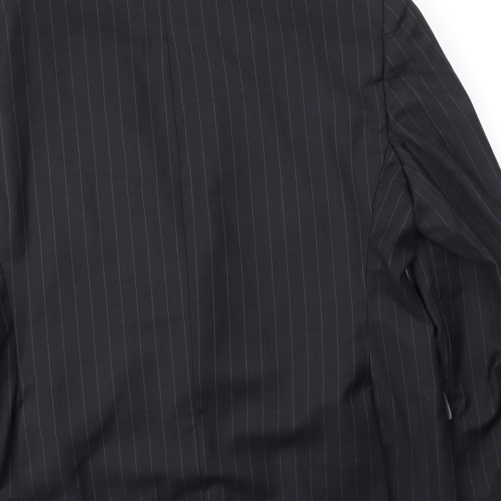 OUSTIN REED Mens Black Striped  Jacket Blazer Size 40