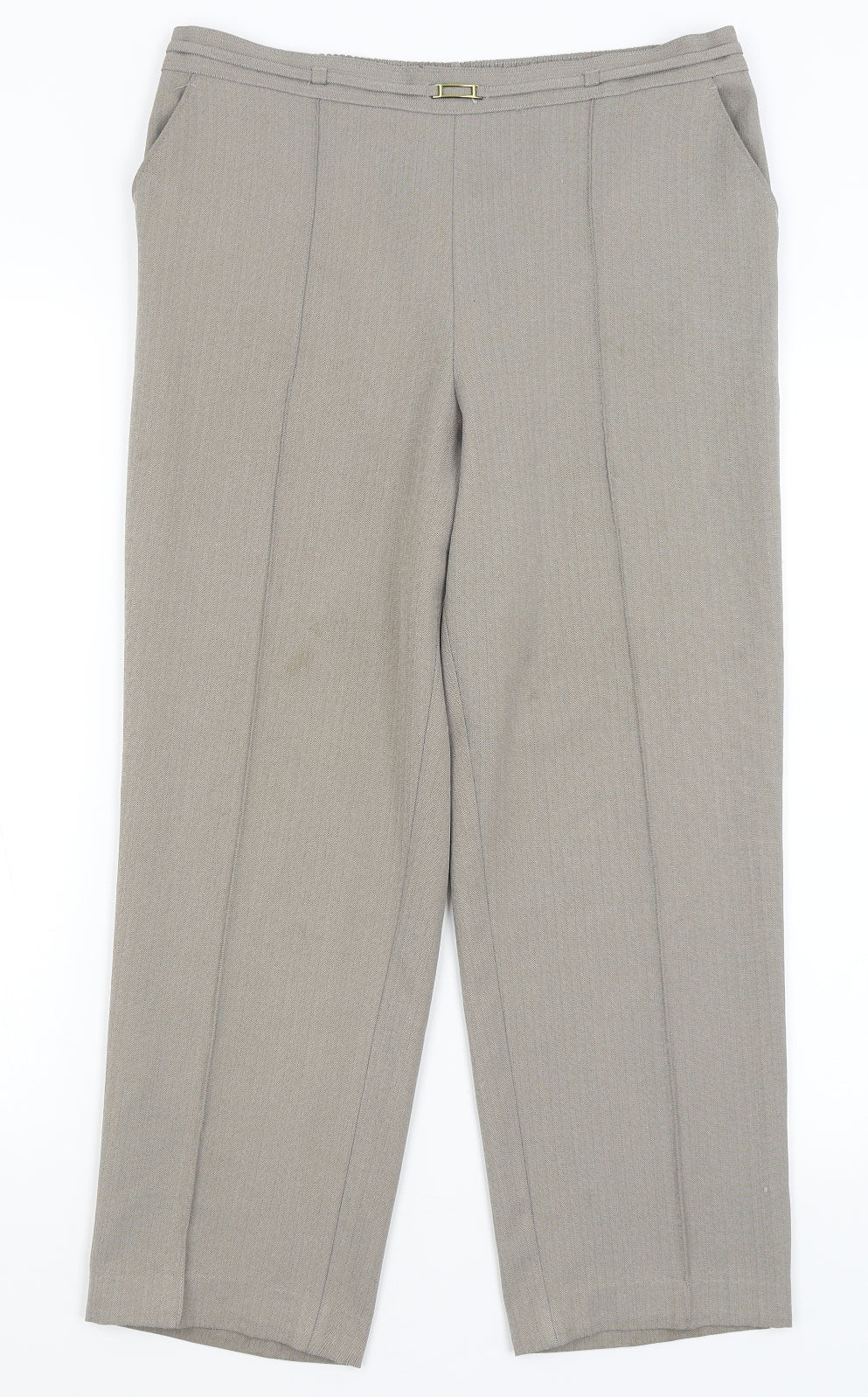 M&S Womens Grey   Trousers  Size 10 L25 in