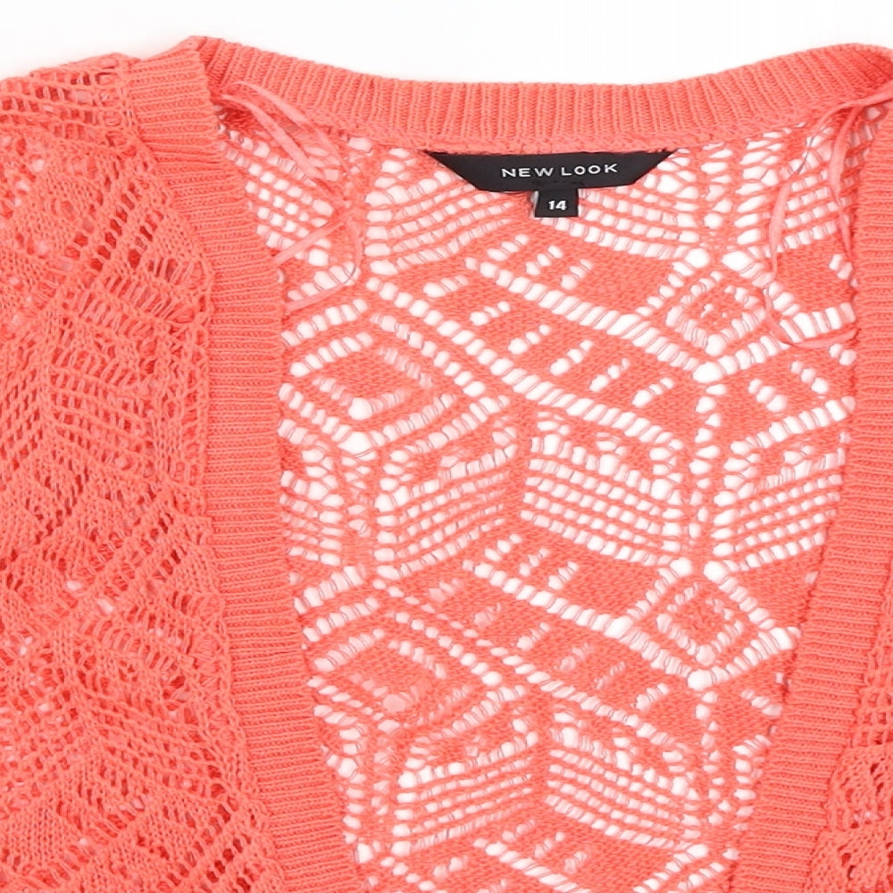 New Look Womens Pink   Wrap Jumper Size 14