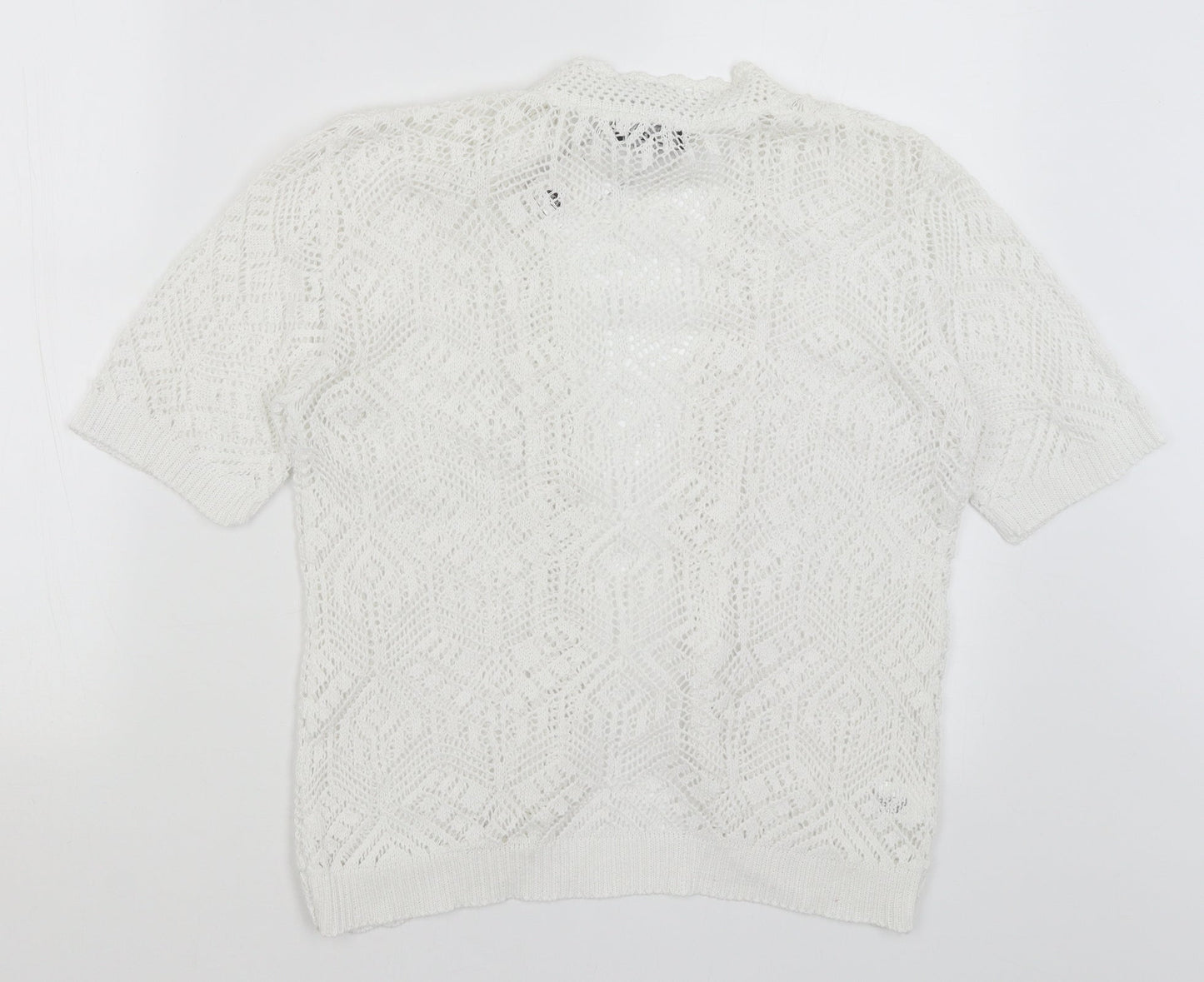 CHIC Womens White   Cardigan Jumper Size S