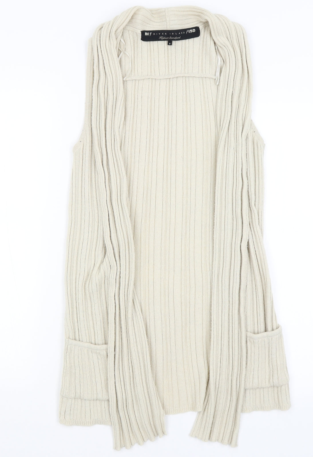 River Island Womens Ivory   Vest Jumper Size 8