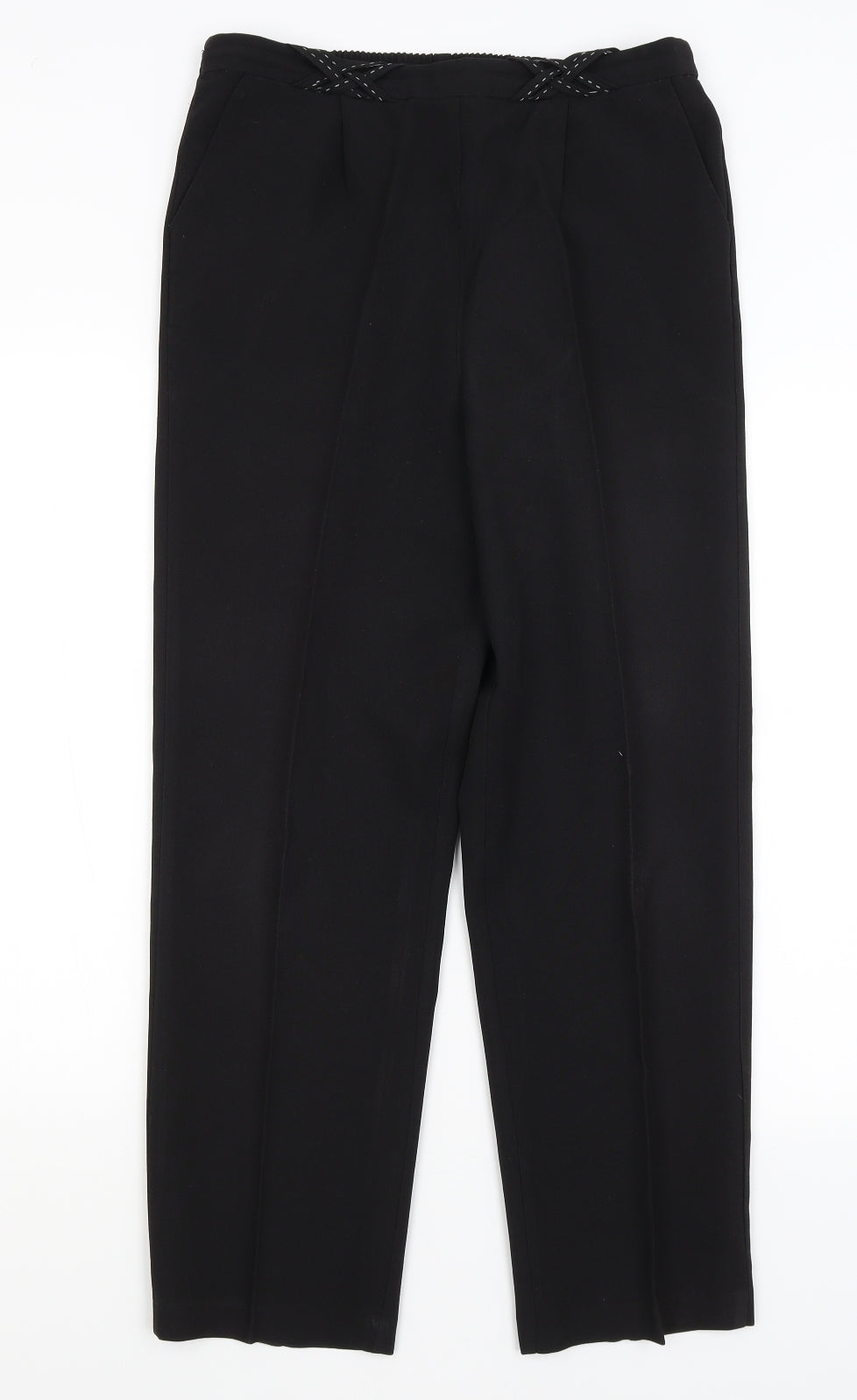 BM Womens Black   Trousers  Size 12 L28 in