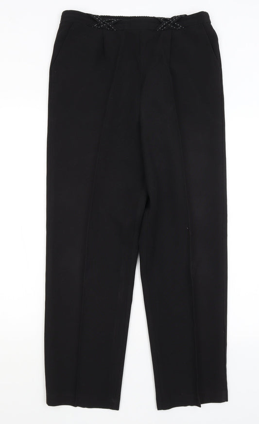 BM Womens Black   Trousers  Size 12 L28 in