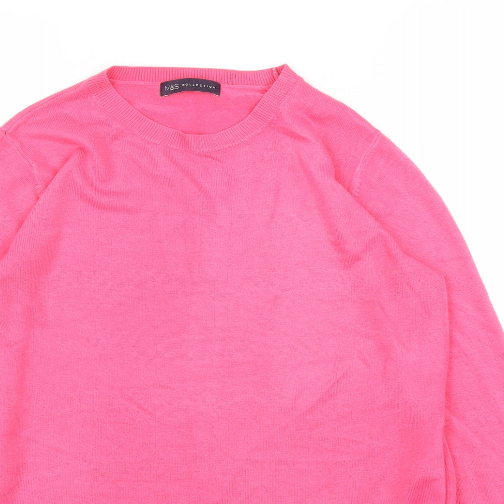 M&S Womens Pink   Pullover Jumper Size 14