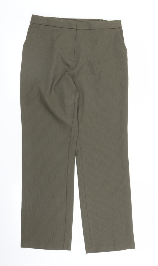 M&S Womens Green   Trousers  Size 10 L26 in