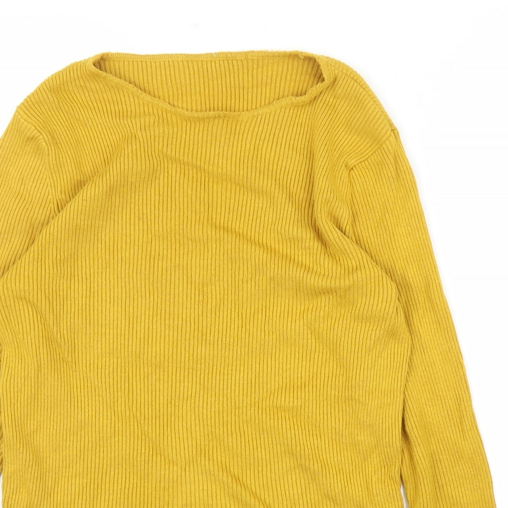 M&S Womens Yellow   Pullover Jumper Size 12