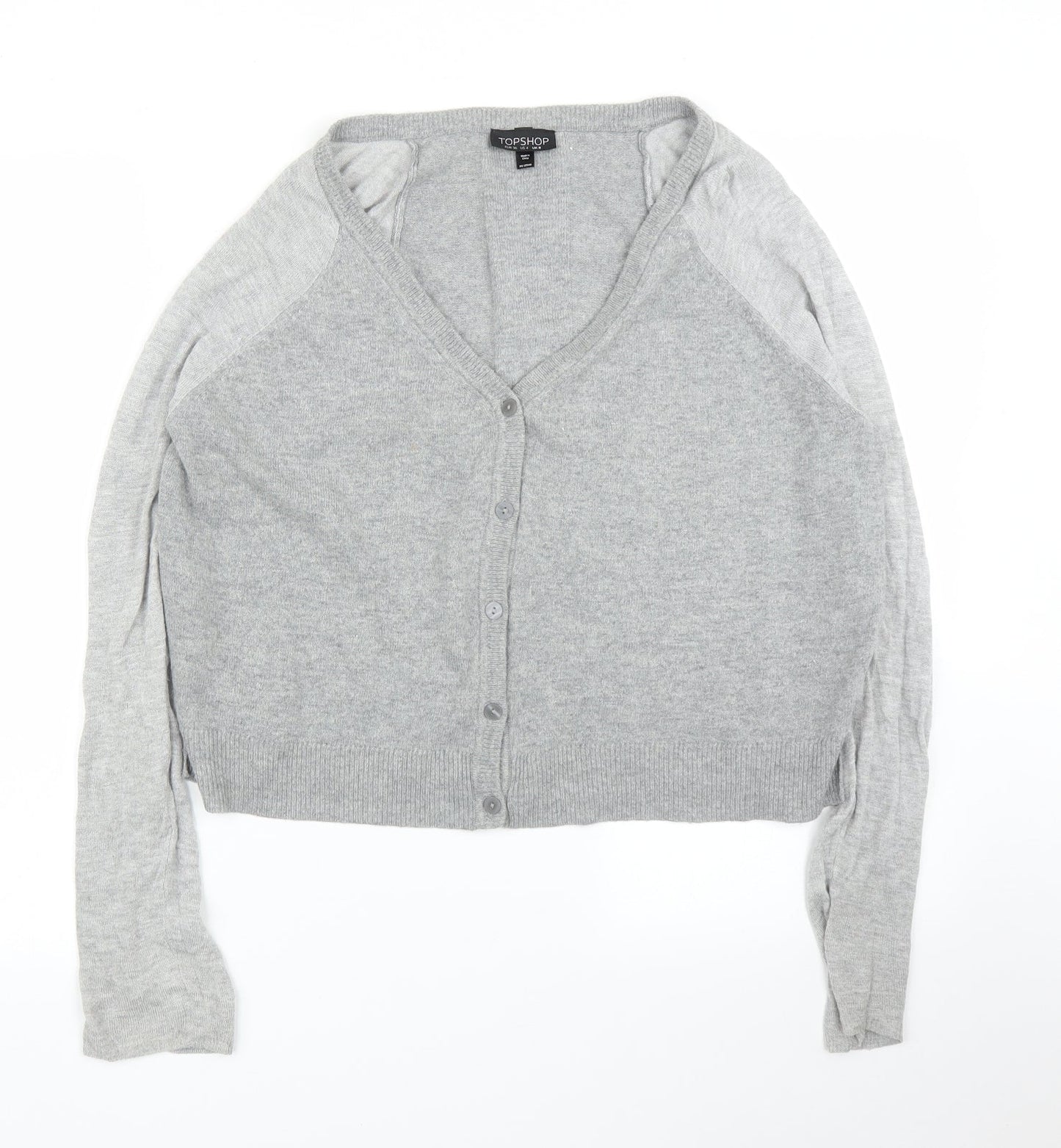 Topshop Womens Grey   Cardigan Jumper Size 8