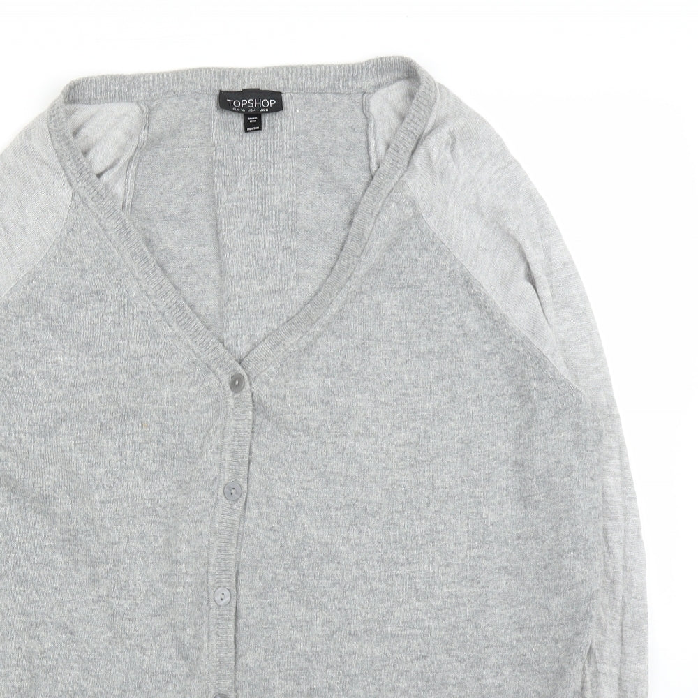 Topshop Womens Grey   Cardigan Jumper Size 8