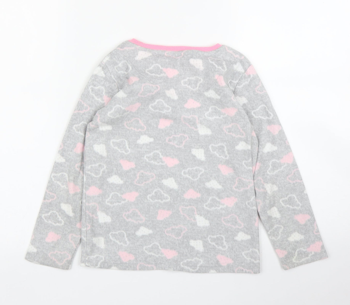 Primark Girls Grey  Fleece Pullover Jumper Size 7 Years  - PJ top