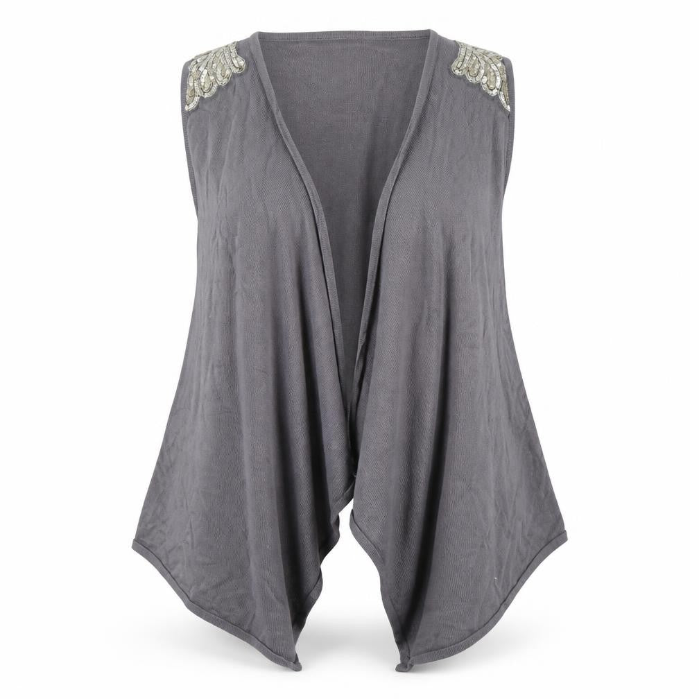 Papaya Womens Grey   Cardigan Jumper Size 14