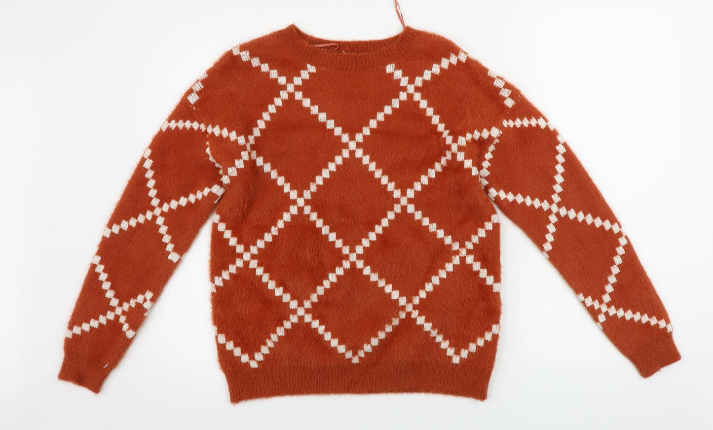 Matalan  Womens Brown Geometric  Pullover Jumper Size M