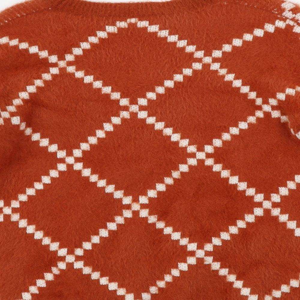 Matalan  Womens Brown Geometric  Pullover Jumper Size M