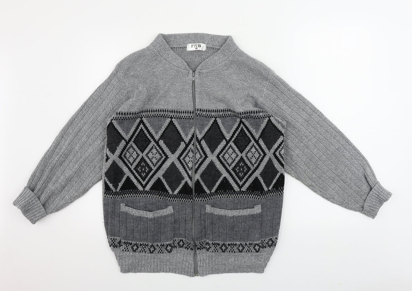 pab Mens Grey   Jacket Coatigan Size M