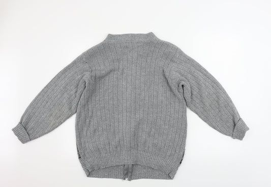 pab Mens Grey   Jacket Coatigan Size M