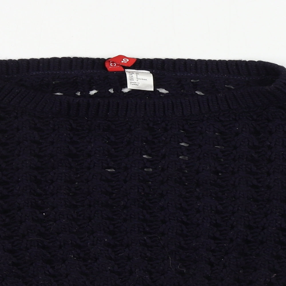 H&M  Womens Blue   Pullover Jumper Size 10
